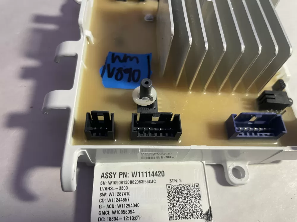 Whirlpool Maytag W11114420 W11266624 Washer Control Board AZ196940 | Wmv890