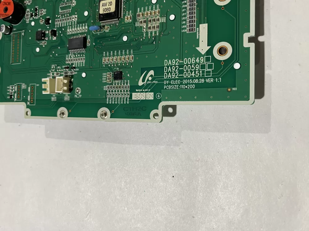 Samsung DA92 00649A Refrigerator Control Board Dispenser AZ152201 | BK2063