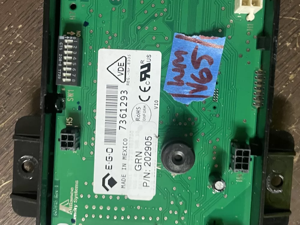 Speed Queen 202905P 202905 Washer Control Panel AZ44489 | Wmv65