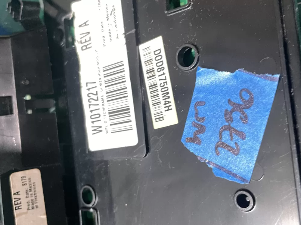 WHIRLPOOL DRYER CONTROL PANEL PART # W10153650 W10294709 AZ197562 | Wm2736