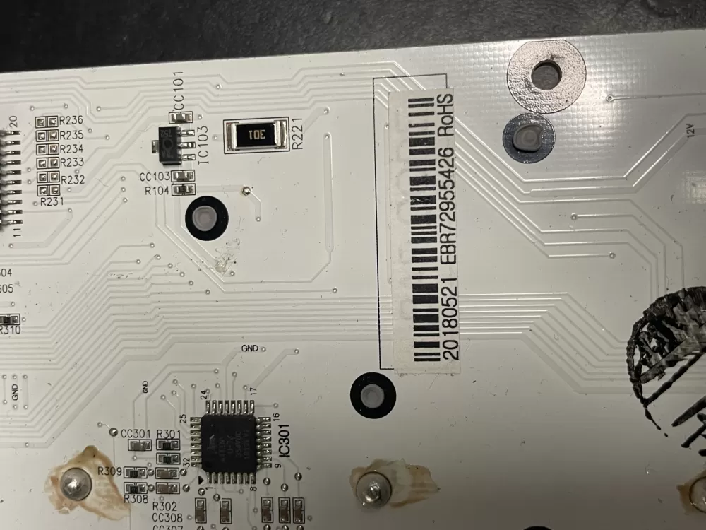 LG EBR72955422 EBR72955426 Refrigerator Control Board AZ12866 | 1176