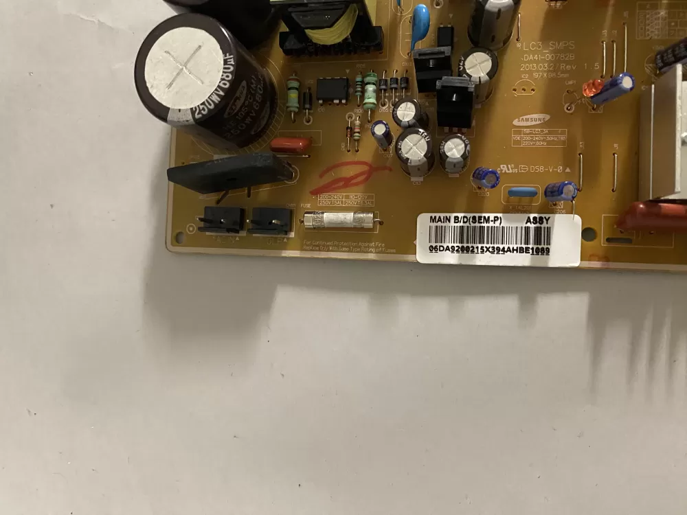 Samsung DA92-00215K Refrigerator Control Board AZ197642 | BK2737