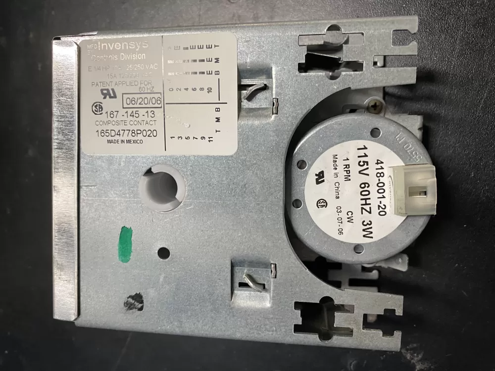 GE General Electric 165D4778P020 Dishwasher Timer AZ12653 | BK825