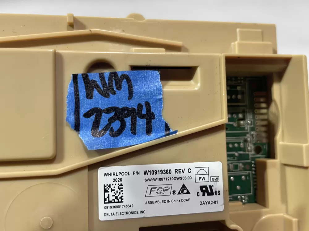 Whirlpool W10919360 W11087226 Dishwasher Control Board AZ142343 | Wm2394