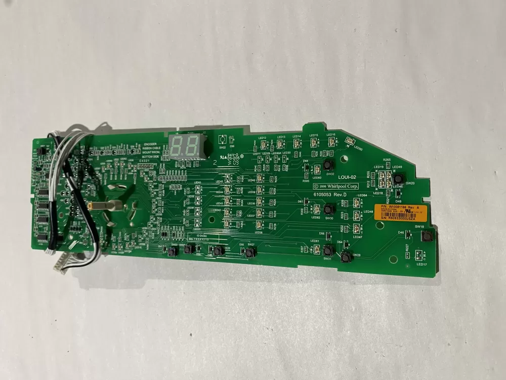 Whirlpool W10051166 Dryer Control Board