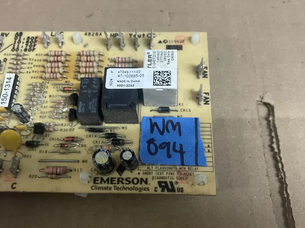 Rheem 47-102077-05 Furnace Ruud Control Board AZ103683 | Wm895