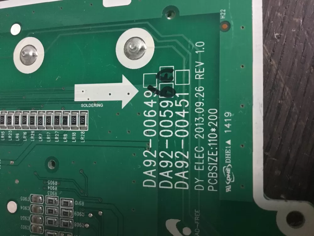 Samsung DA92-00596A Refrigerator Dispenser Control Board AZ25404 | NR278