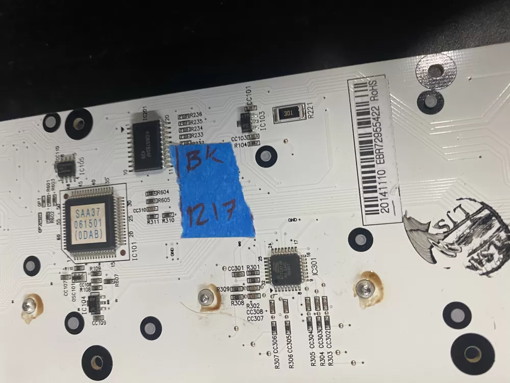 LG EBR72955422 EBR72955426 Refrigerator Control Board AZ4807 | BK1217