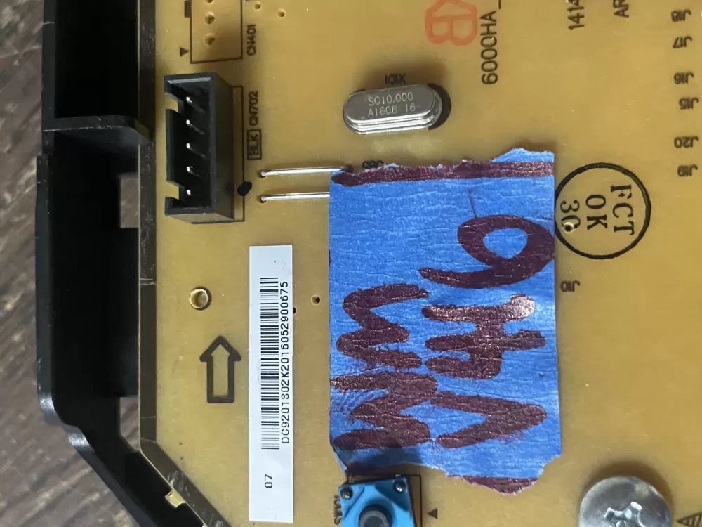 Samsung DC92 01802K AP6002440 Washer UI Control Board AZ41990 | Wmv416