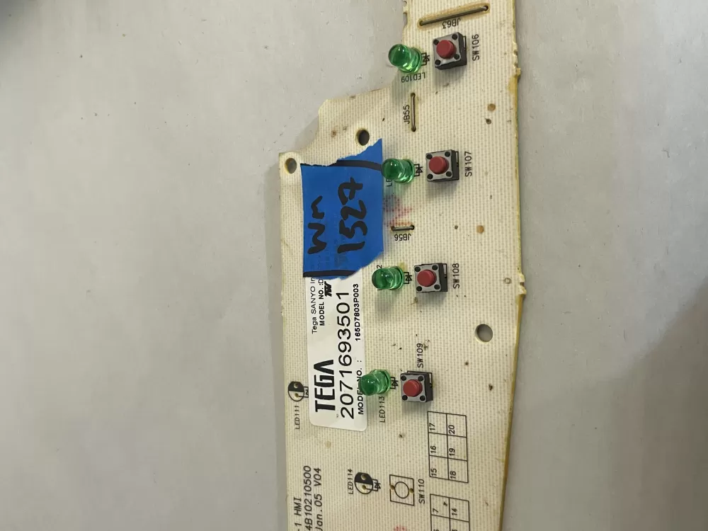GE 165D7803P001 WD21X10378 Dishwasher Control Board AZ213624 | Wm1527