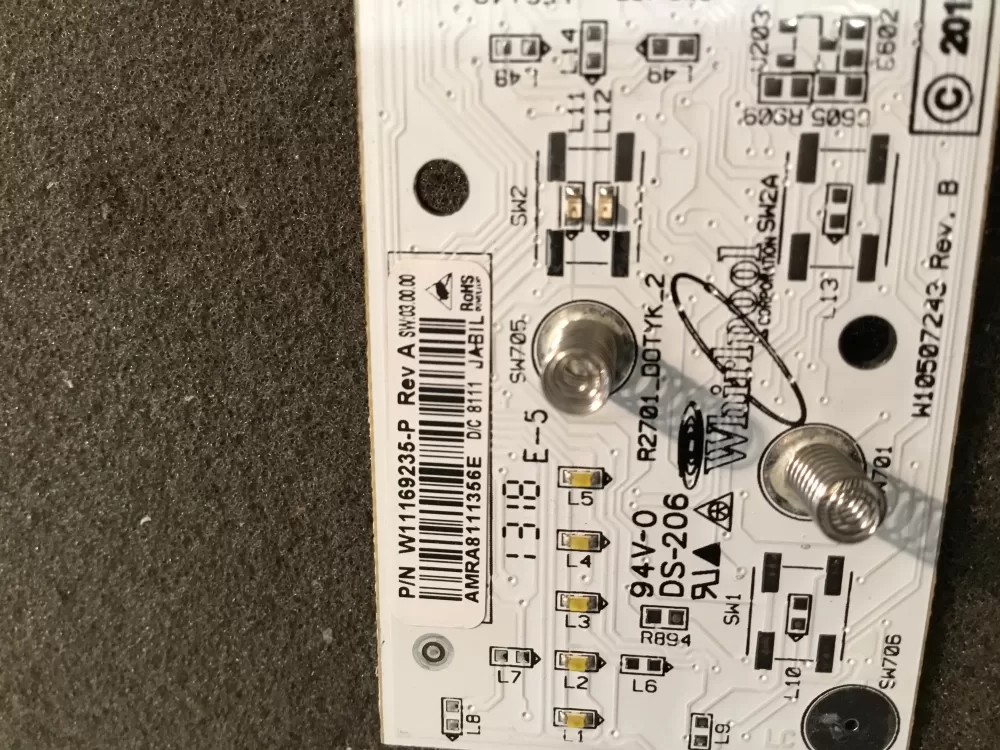 Whirlpool W11169235 Refrigerator Control Board whirlpool AZ100038 | NR131