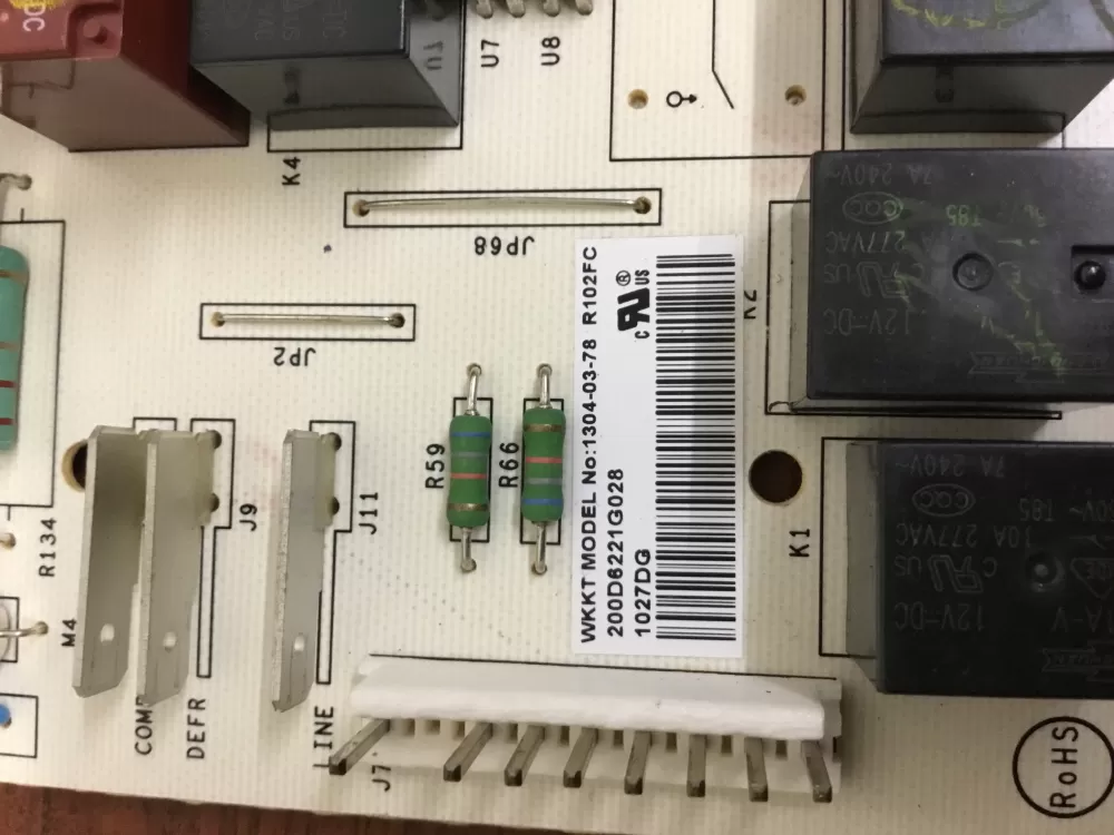 GE 200D6221G028 EBX1110P002 Refrigerator Control Board AZ29244 | NR193