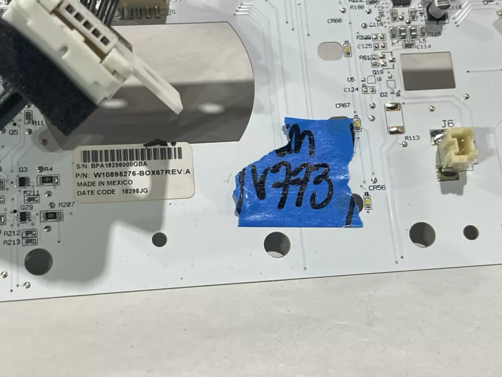 Maytag W10895276 Washer Interface Touch Control Board AZ150365 | Wmv773