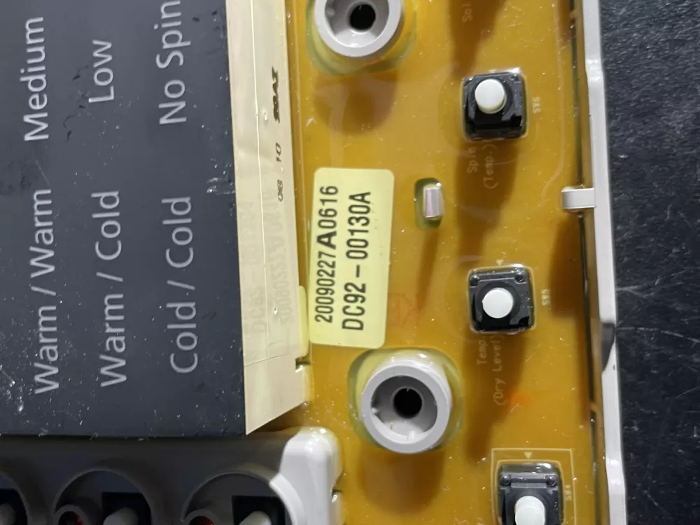 Samsung DC92-00130A DC92-00125A Washer UI Control Board AZ37720 | Wm420