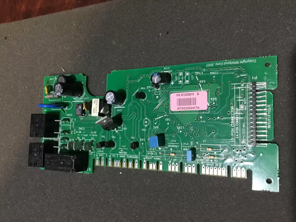 Whirlpool  Maytag  KitchenAid  Kenmore AP6018710 W10130968 W10208674 W10285179 WPW10285179 PS11752012 Dishwasher Control Board