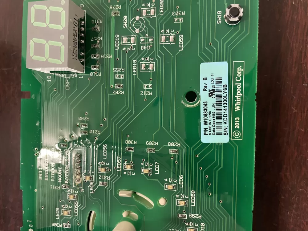 Whirlpool Kenmore W10583043 Washer Control Board Interface AZ46185 | KM409