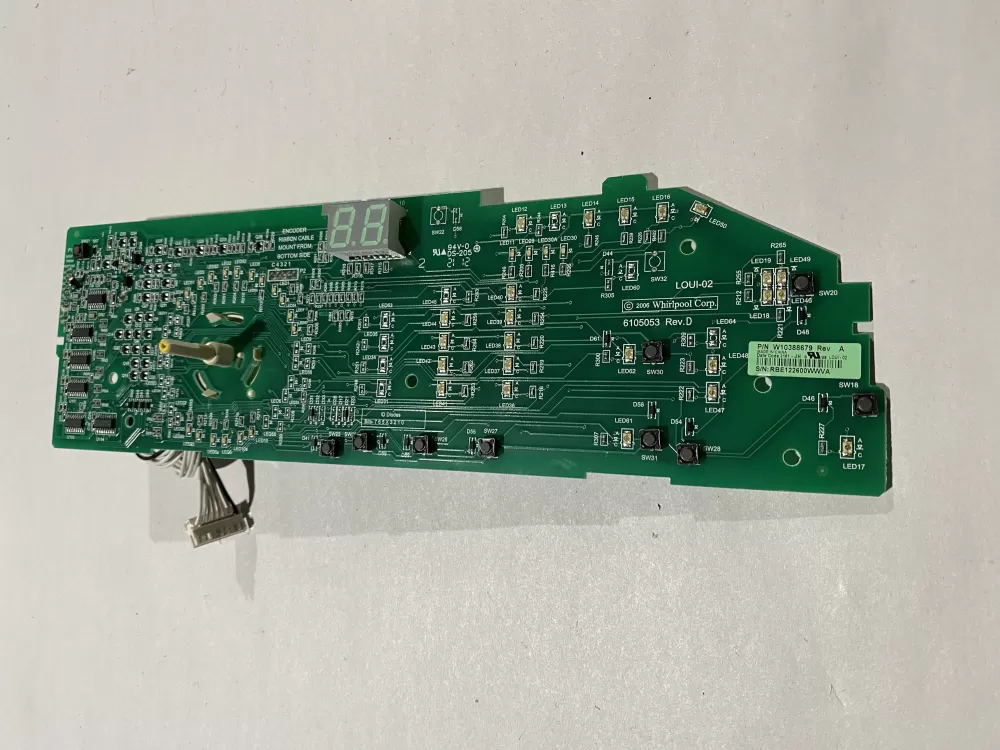 Whirlpool W10388679 W10388675 Dryer Control Board