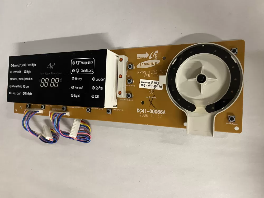 Samsung DC41-00066A   200903210319  DV318A  Washer Control Board