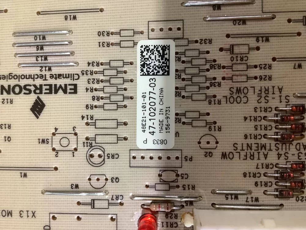 Rheem Emerson 47 102077 03 48e21 101 01  Control Board AZ104755 | AR1850