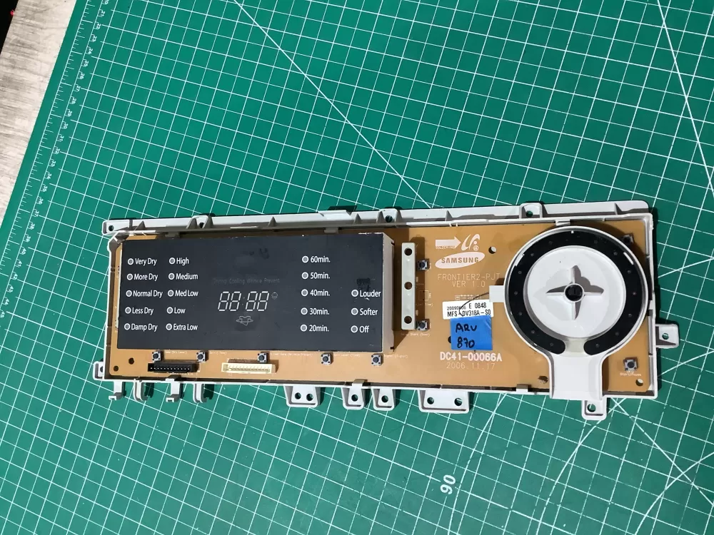 Samsung MFS-DV318A-S0 DC41-00066A Dryer UI Control Board AZ188933 | ARV870