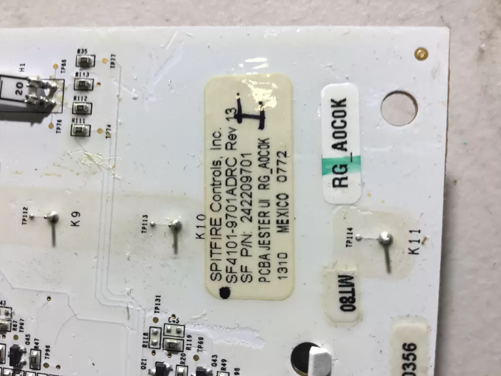 Frigidaire Electrolux 242209701 Refrigerator Control Board AZ45701 | NR1774