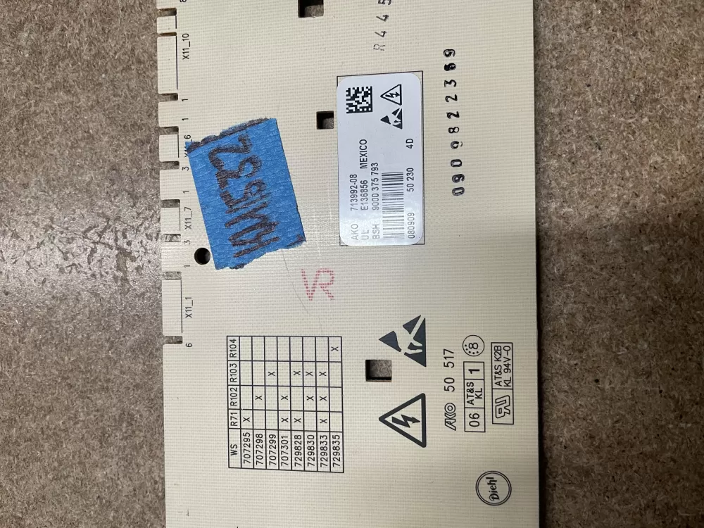 Bosch 9000375793 9000 375 793 E136856 Dryer Control Board AZ8106 | KMV1532