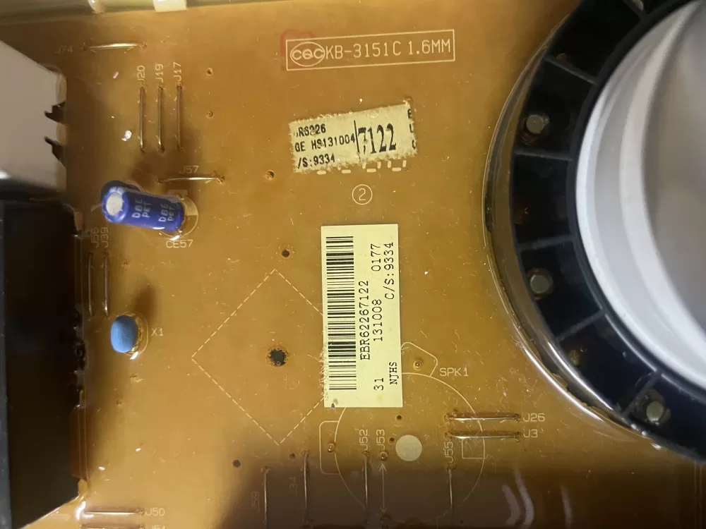 LG EBR62267117 EBR62267122 PS7792454 Washer Control Board AZ41959 | Wmv416