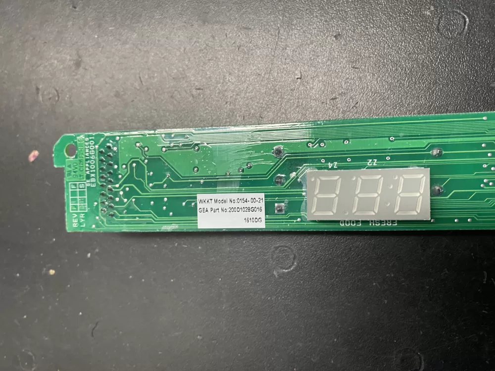 GE 200D1028G016 Refrigerator LED UI Display Control Board AZ19106 | BK1030