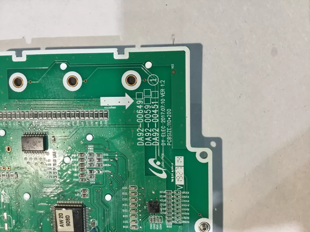 Samsung DA92 00649A Refrigerator Control Board Dispenser AZ148728 | BG2489