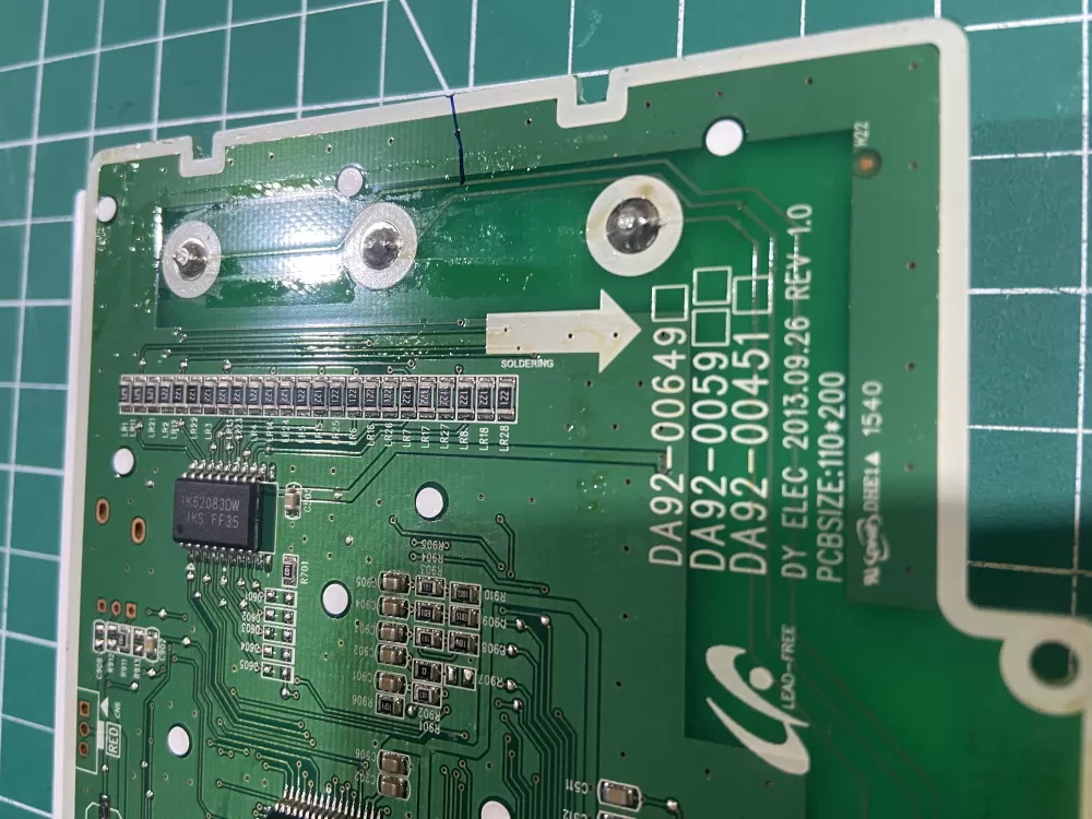 Samsung DA92 00649A Refrigerator Control Board Dispenser AZ142714 | NR2401
