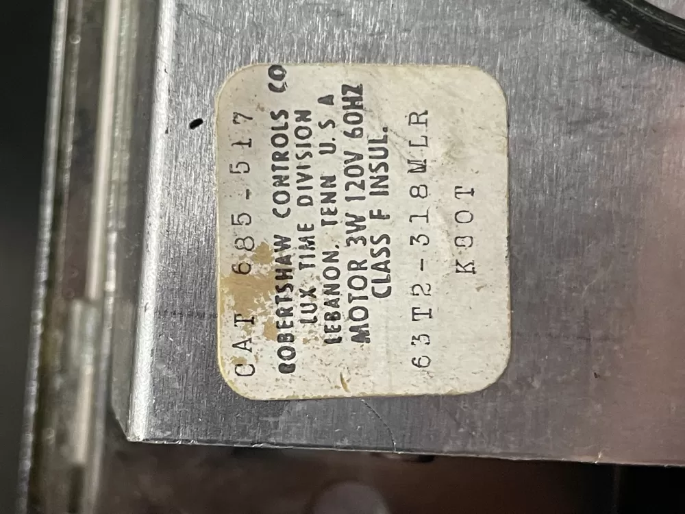 Vintage Range Oven Control Clock Timer 63T2-318MLR AZ4921 | Wm1578