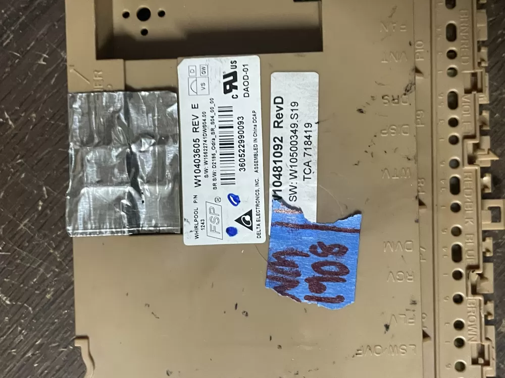 Kenmore W10481091 W10866118 AP6027291 Dishwasher Control Board AZ51828 | Wm1908