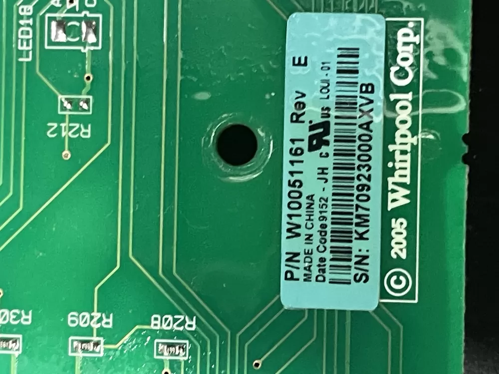 Whirlpool W10051161 Dryer User Interface Control Board AZ17944 | WM1236
