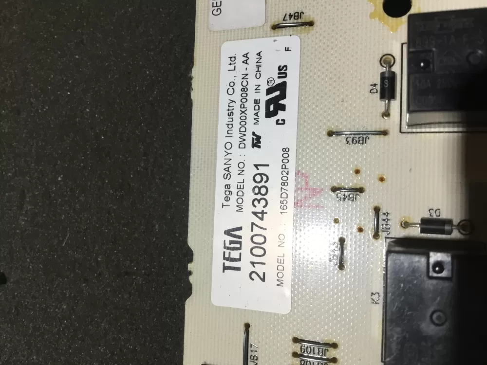 GE 165D7802P008 Dishwasher Control Board AZ106713 | NR431