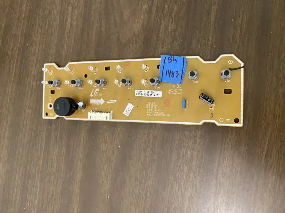 Samsung Dd61 00405a Dishwasher Control Board Display AZ82177 | BK1483