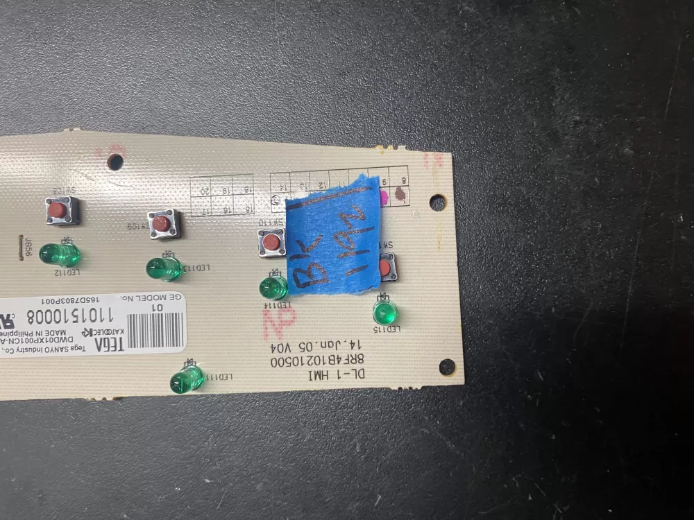 GE 165D7803P001 Dishwasher Control Board AZ21551 | BK1192