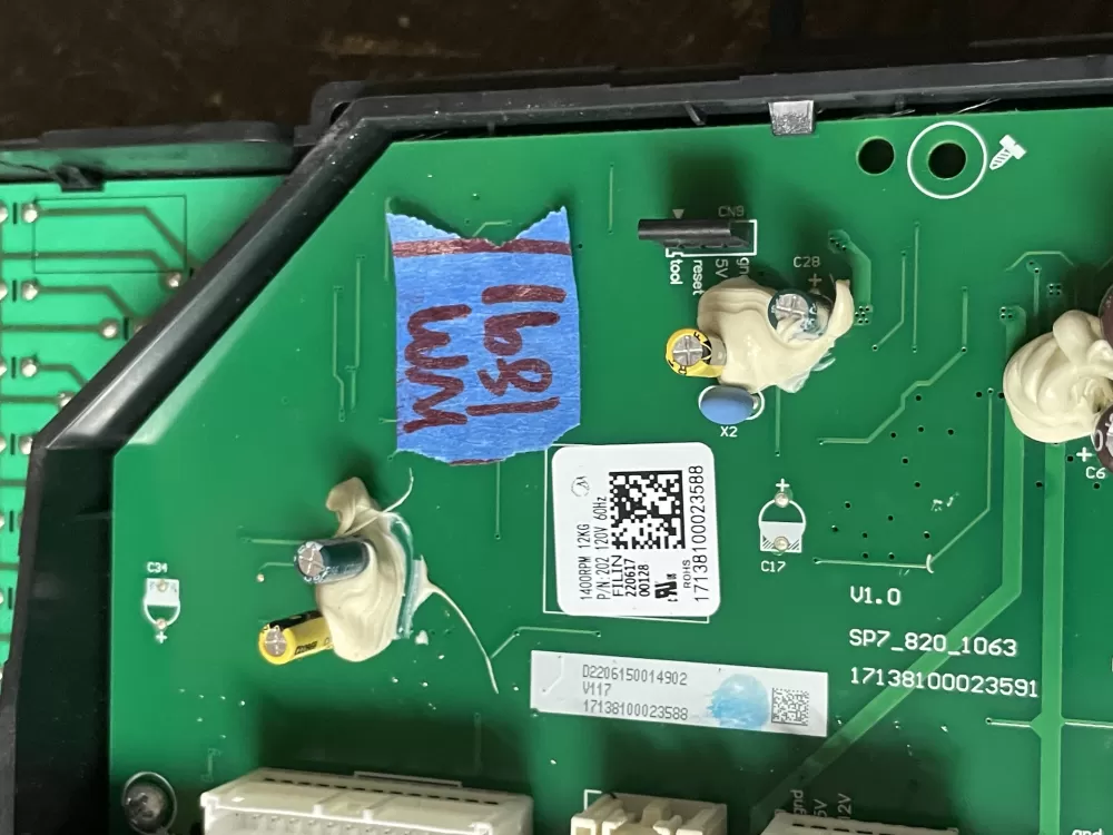 Midea 17138100023588 Washer UI Control Board AZ53510 | Wm1891