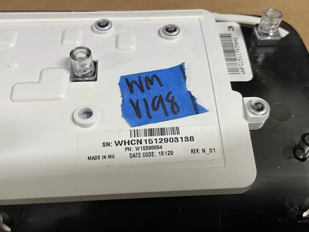 Whirlpool W10596694 W10870765 W11175821 Washer Control Panel AZ102534 | Wmv198