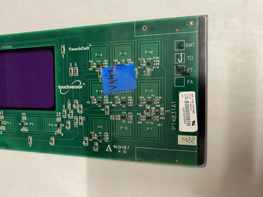 KitchenAid Whirlpool 9761566 Range Control Board Touch Panel AZ212491 | BKV943