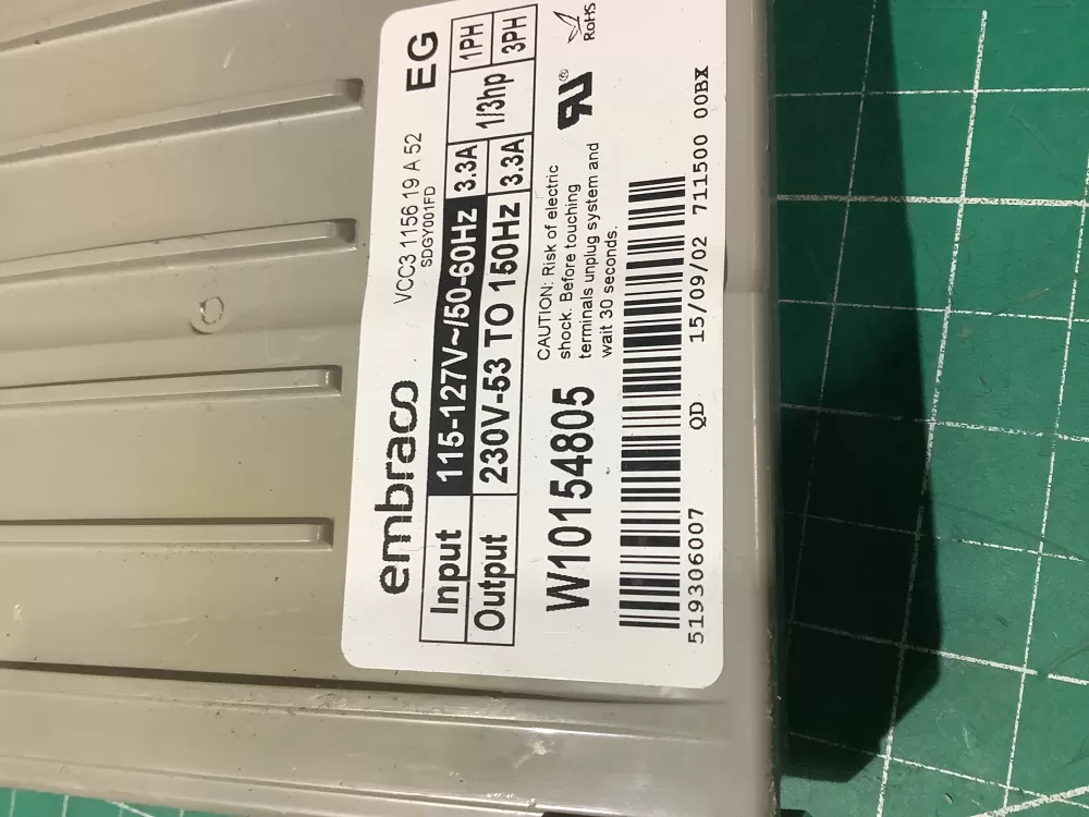 Whirlpool W10154805 Refrigerator Inverter Control Board AZ194991 | AR436