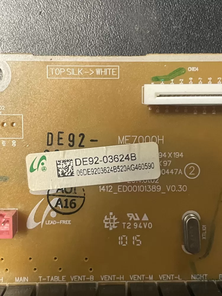 Samsung DE92 03624B Microwave Control Board Panel AZ23527 | WM1046