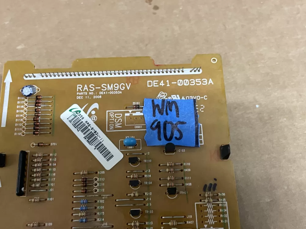 Samsung RAS-SM7GV-11 Microwave Control Board AZ101541 | Wm905