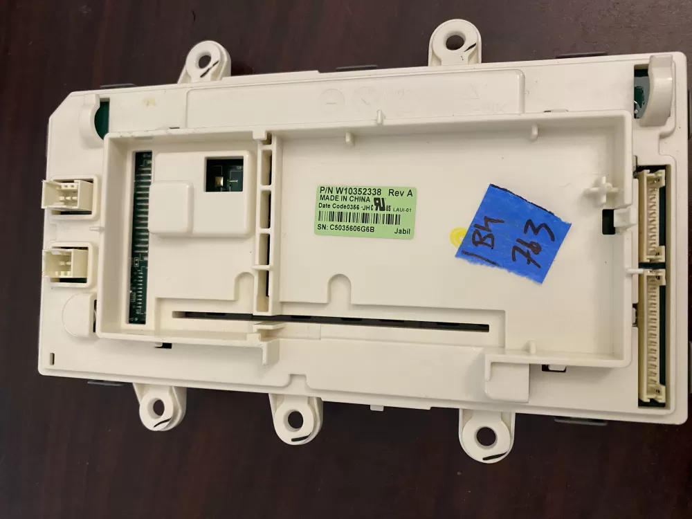 Whirlpool W10352338 Washer Control Board Interface AZ95762 | BK763
