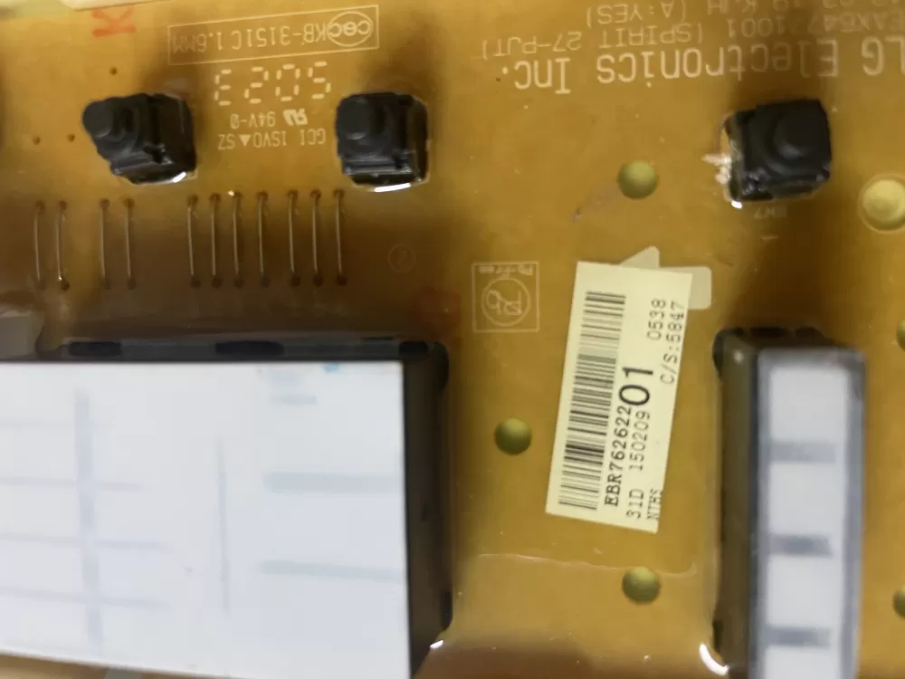 LG EBR76262201 EBR75446006 Washer Control Board AZ44992 | WMV115