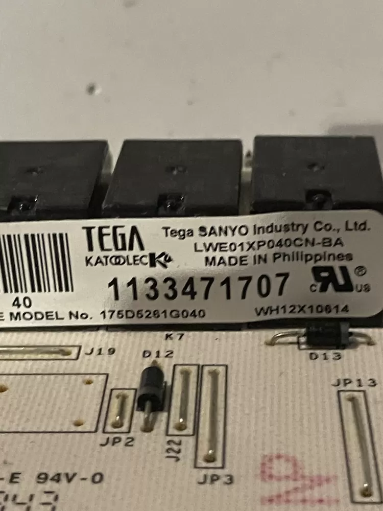 GE 175D5261G040 EBX1129P004 WH12X10614 Washer Control Board AZ33023 | Wm340