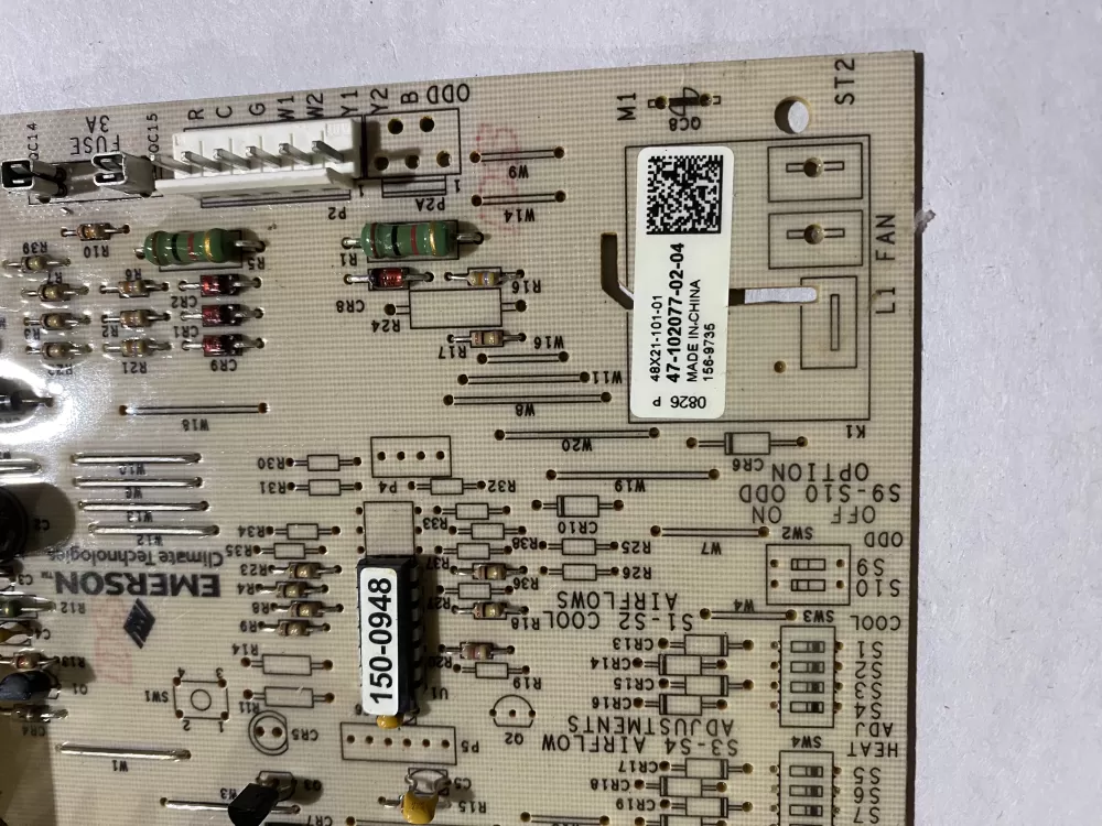 Rheem Air Handler Control Board 47-102077-02-04 156-9735 AZ193756 | BK573