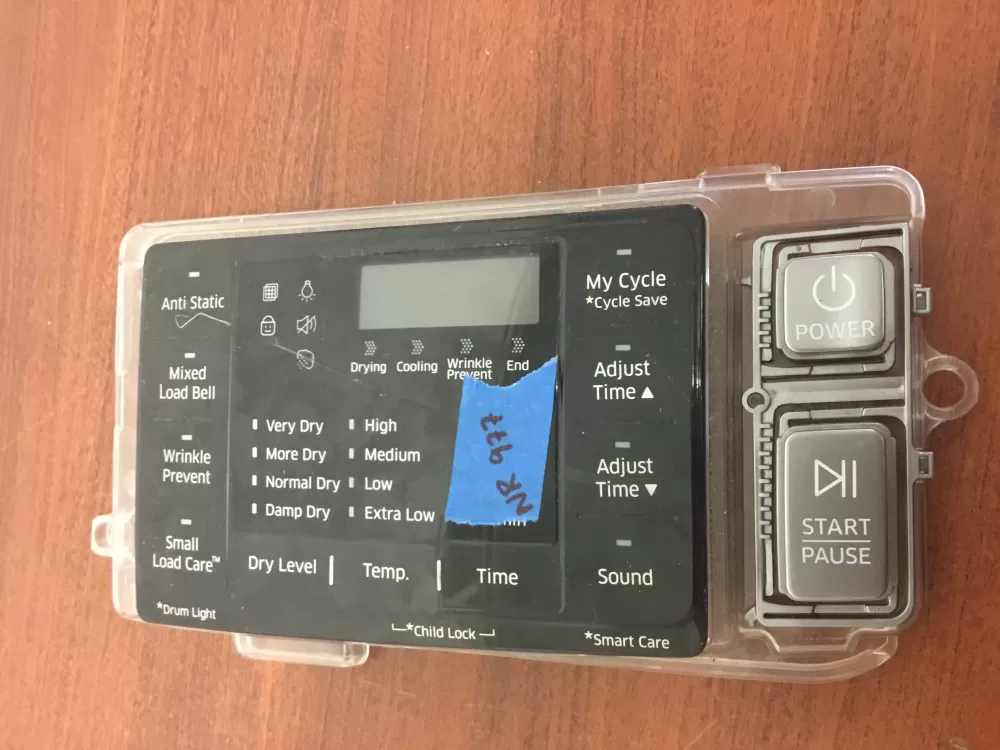 Samsung DC92-01607J DC94-06643A Dryer UI Control Board AZ30448 | NR977