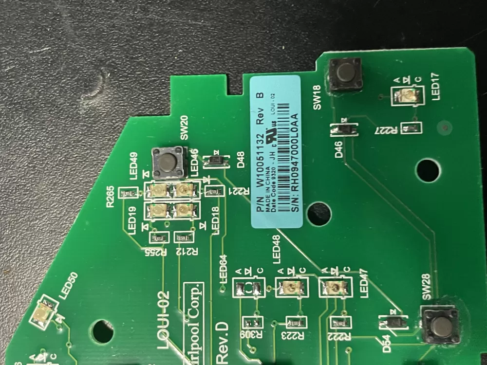 Whirlpool W10051132 W10051134 WPW10051132 Washer Control Board AZ23579 | WM1032