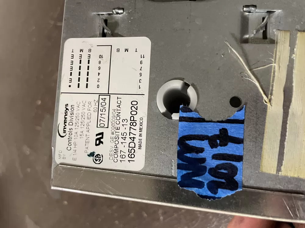 GE General Electric 165D4778P020 Dishwasher Timer AZ56737 | Wm2017