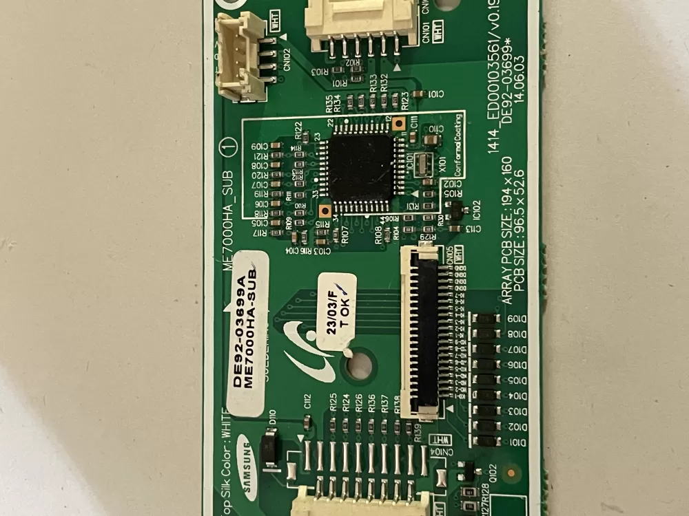 Samsung DE92-03699A Microwave Control Board Panel AZ136646 | KM194